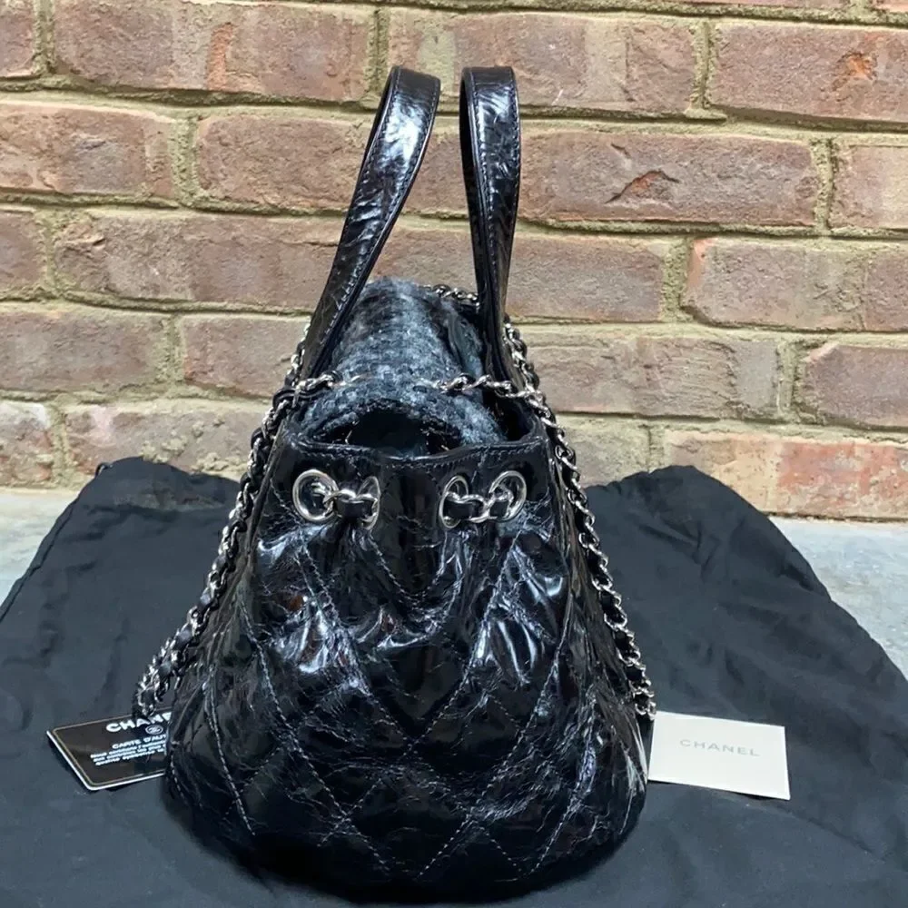 Chanel Authentic Portobello Black Quilted Calfskin Tote Bag